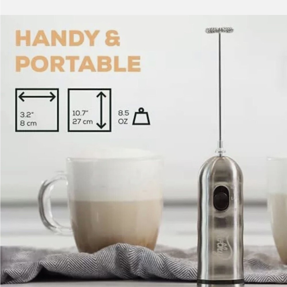 Café Casa Milk Frother for Coffee - 2 Speed Handheld, Drink Mixer Barista - Picture 2 of 5
